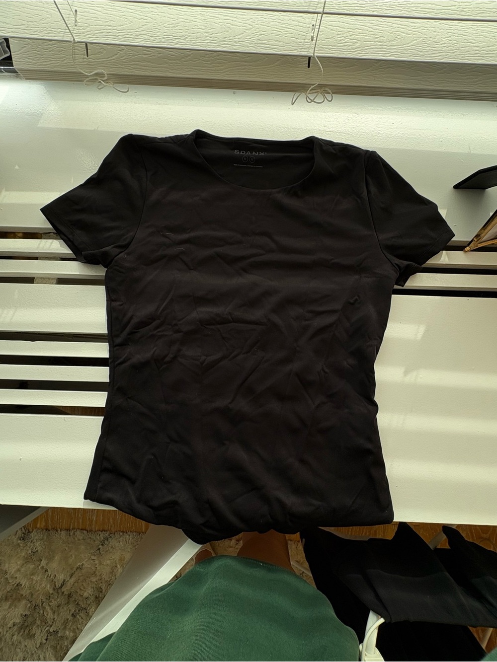 SPANX Black Short Sleeve Crew Tee